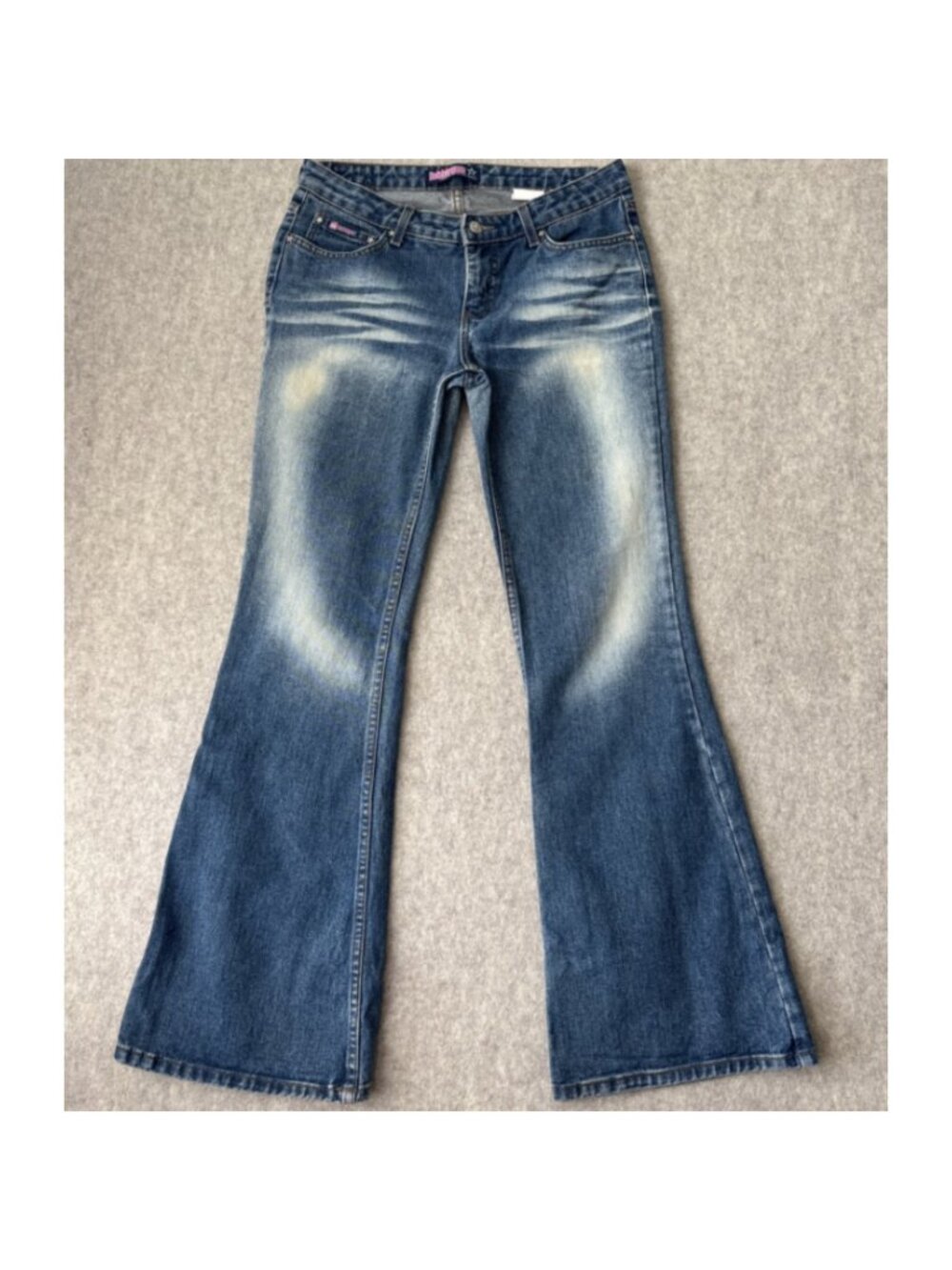 Bubblegum USA Flare Jeans Womens 10/12 Low Rise Vintage Y2K